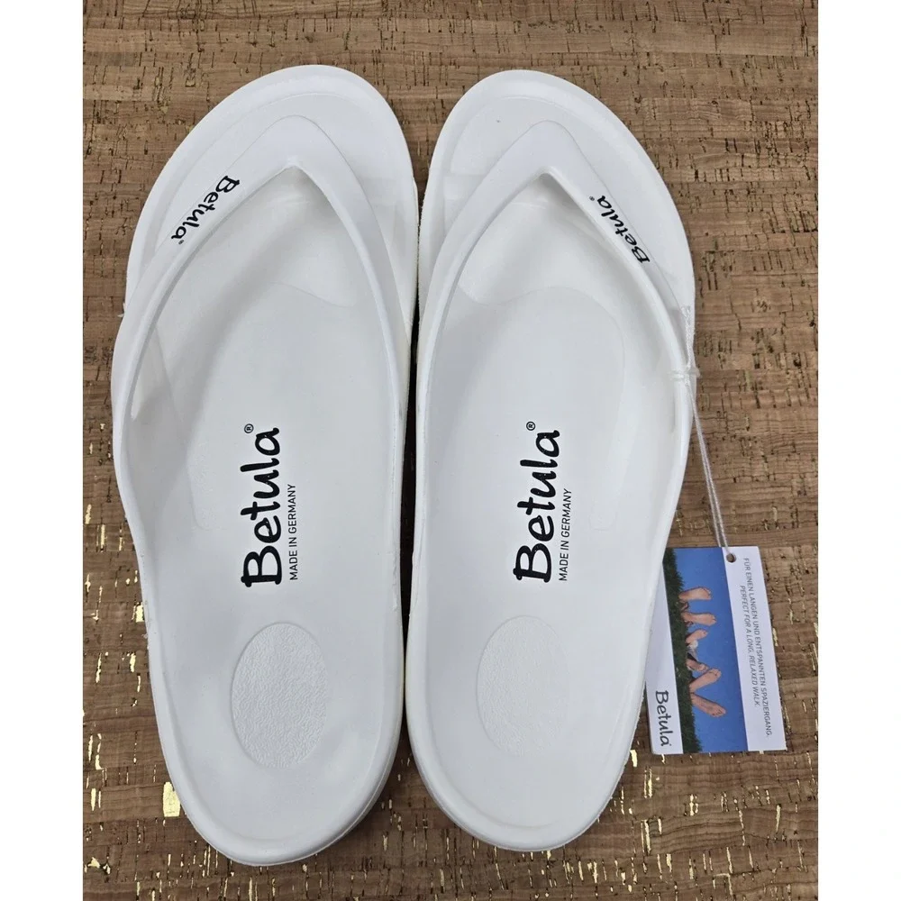 Betula by Birkenstock Energy White EVA Thong Sandals Mens 13 EU 46 New